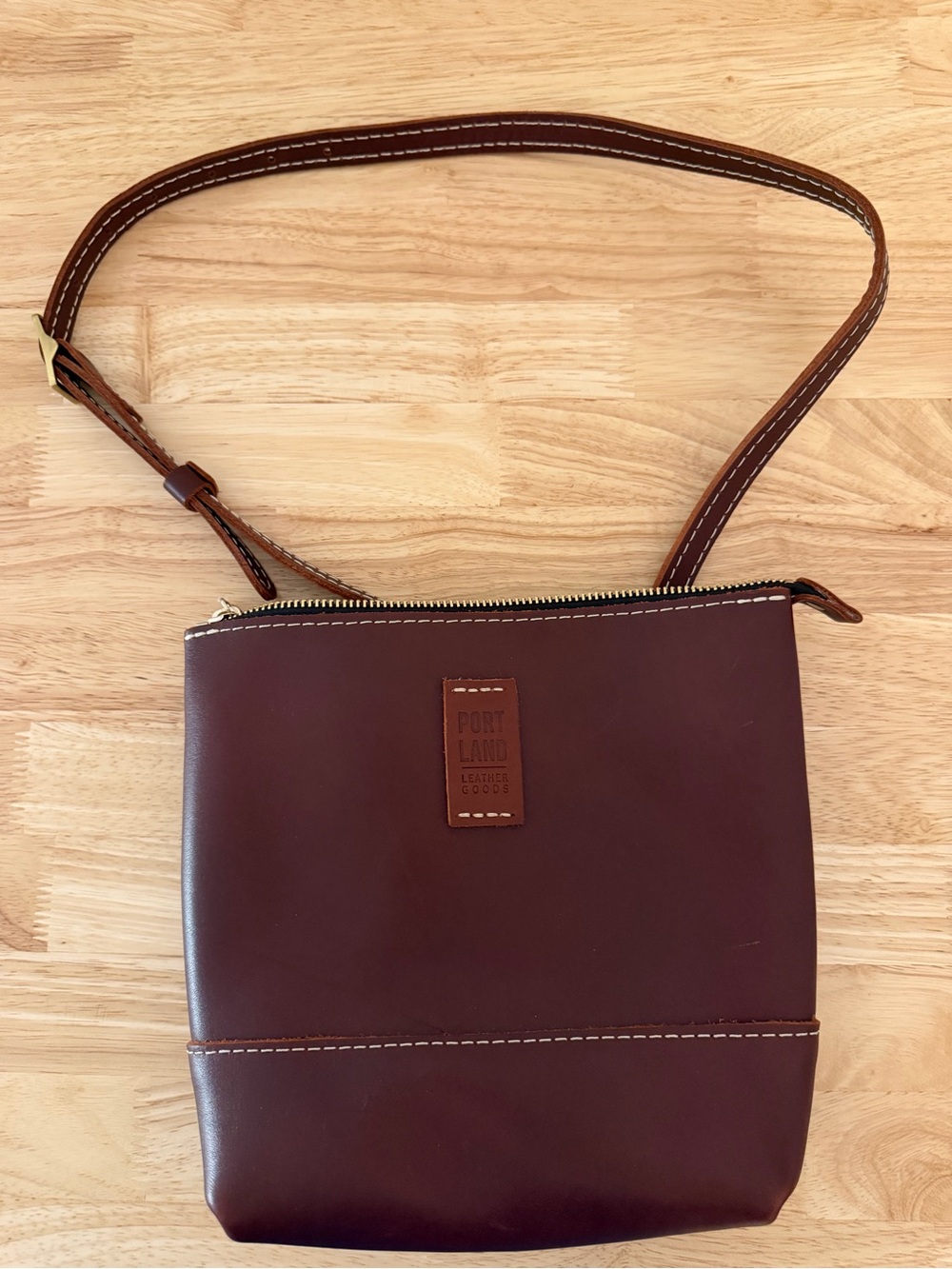 Portland Leather Brown Leather Crossbody Shoulder Bag
